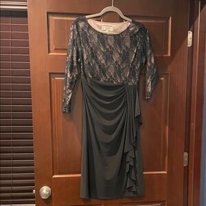 Kasper Black Lace 3/4 Sleeve Dress